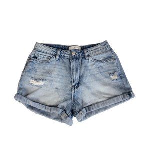 KanCan Denim Jean Shorts Size S Distressed Estilo Wearable Blue Cheeky Mini